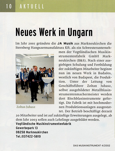 Artikel Das Musikinstrument, 4/02